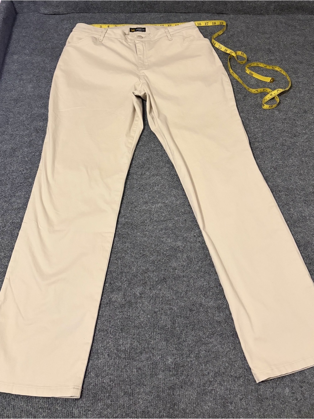Lee Women's Light Beige Wide-Leg Jeans